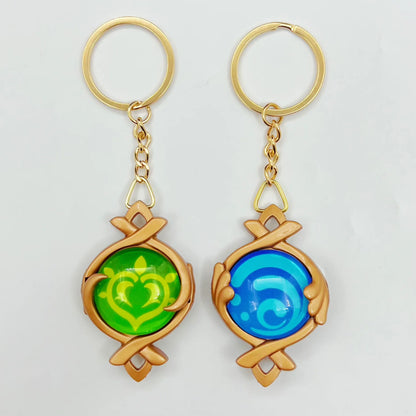 Impact Natlan Visions Cosplay Fontaine Accessoires 7 Éléments Pendentif Sac À Dos En Verre Lumineux Collections D'anime Cadeaux Pour Les Fans