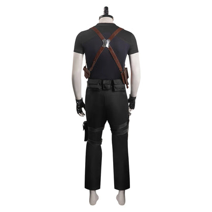 Biohazard Resident 4 Leon S. Kennedy Evil Cosplay-Kostüm, Hemd, Oberteil und Hose, Herrenkleidung, Outfits, Halloween, Karnevalsanzug für Männer