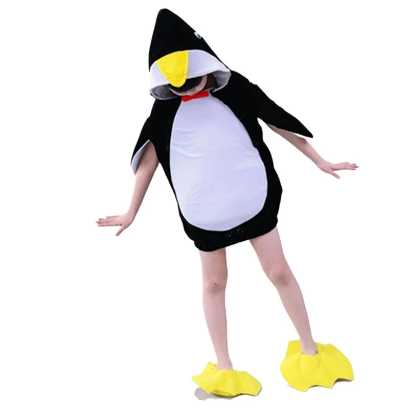 Madagascar Penguin Halloween Costume For Baby Infant Boy Girl Outfit Fancy Dress Animal Cosplay Clothing For Birthday Party