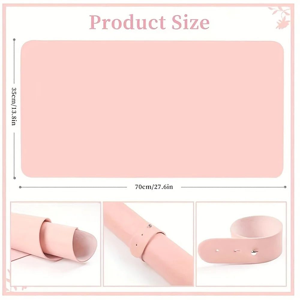 Nail Art Table Mat Foldable Hand Rest Pad For Nail Armrest Cushion Waterproof Scratch Dirt Resistant Leather Studio Desk Mat