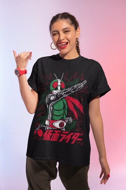 Kamen Rider T-Shirt Gift Unisex Masked Rider Anime Black Soft Tee All Sizes