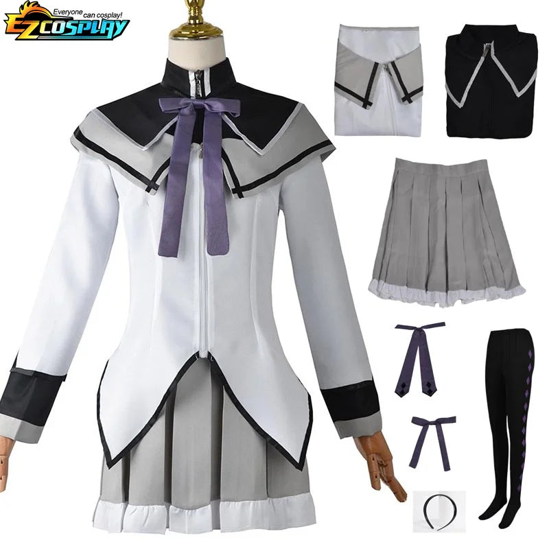 Anime Magical Girl Puella Magi Madoka Magica Akemi Homura Kaname Madoka Cosplay Costume Mahou Shoujo Perruque Costume de combat Robe Jupe