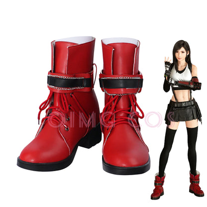 Chaussures de cosplay Final Fantasy Tifa Lockhart Anime style chinois Halloween pour hommes jeu