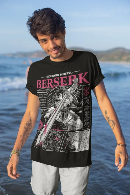 Berserk Manga Strip Guts T-Shirt Berserker Armour Anime Soft Tee Alle Größen