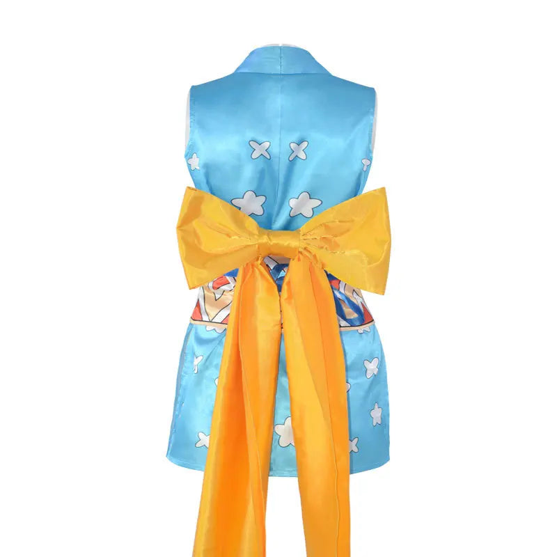 Anime Wano Country Nami Cosplay Costume Wanokuni Nami Sexy Kimono Dress Halloween Costume Wig For Women Men 6PCS Accessories