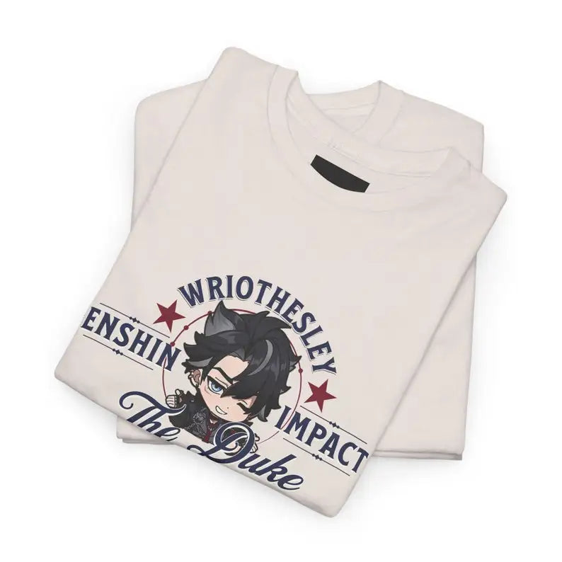 Wriothesley Genshin Impact T-Shirt: Premium Quality Apparel Featuring Your Favorite Characters! Perfect for Gamers & Anime Fans!