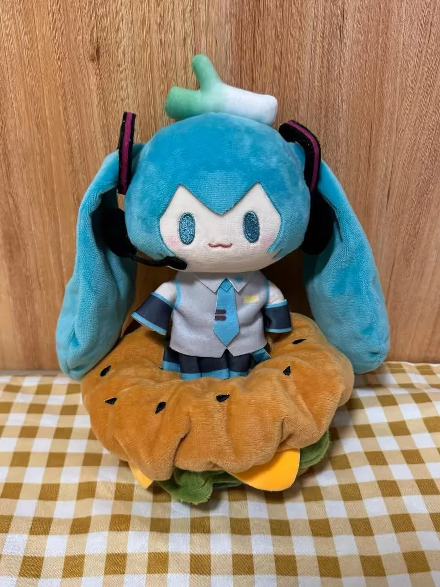 Hatsune Miku Kawaii Q Version Figure Peluche Poupée Mignonne Hamburg Peluche Poupée Vêtements Anime Périphérique Peluche Jouet Ornement Jouets Cadeaux