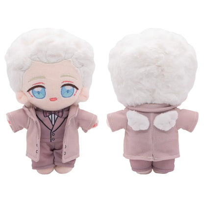 Good Omens Peluche Crowly Cosplay Diable Aziraphale Cosplay Peluche Poupée Angle Mascotte Costume Anniversaire Halloween Carnaval Accessoires