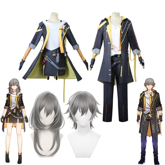 Costume de Cosplay Honkai Star Rail Trailblazer Stelle Caelus pour Halloween, Anime, Carnaval, Fête, Uniforme pour Hommes et Femmes, Gants Inclus