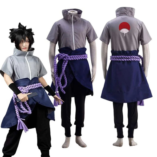 Anime Uchiha Sasuke Cosplay Outfit Halloween Kostüm Party Rollenspiel Uniform Comic Kleidung Outfit