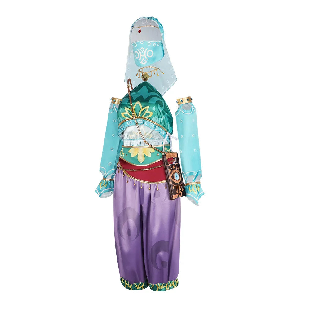 Costume d'Halloween de pirate de jeu pour femmes Breath the Wild Gerudo ensemble complet tenue de tenue lien de tenue Cosplay costume complet pour femmes désert