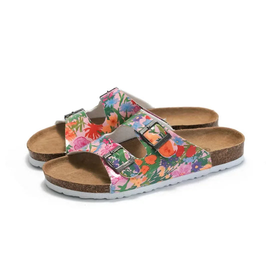 CEVABULE Damen Korksandalen für Oberbekleidung Strand Flip Flops Blume Damenschuhe 2022 Neu KWN