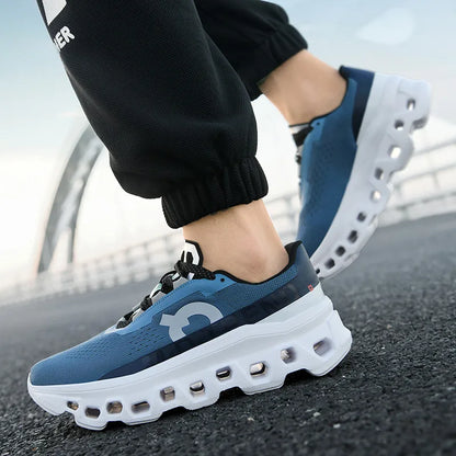 Male Cushioning Sneakers NonSlip Casual Sports Shoes Lightweight Men's Walking Running Shoes Hhollow Design Outsole Large Size45