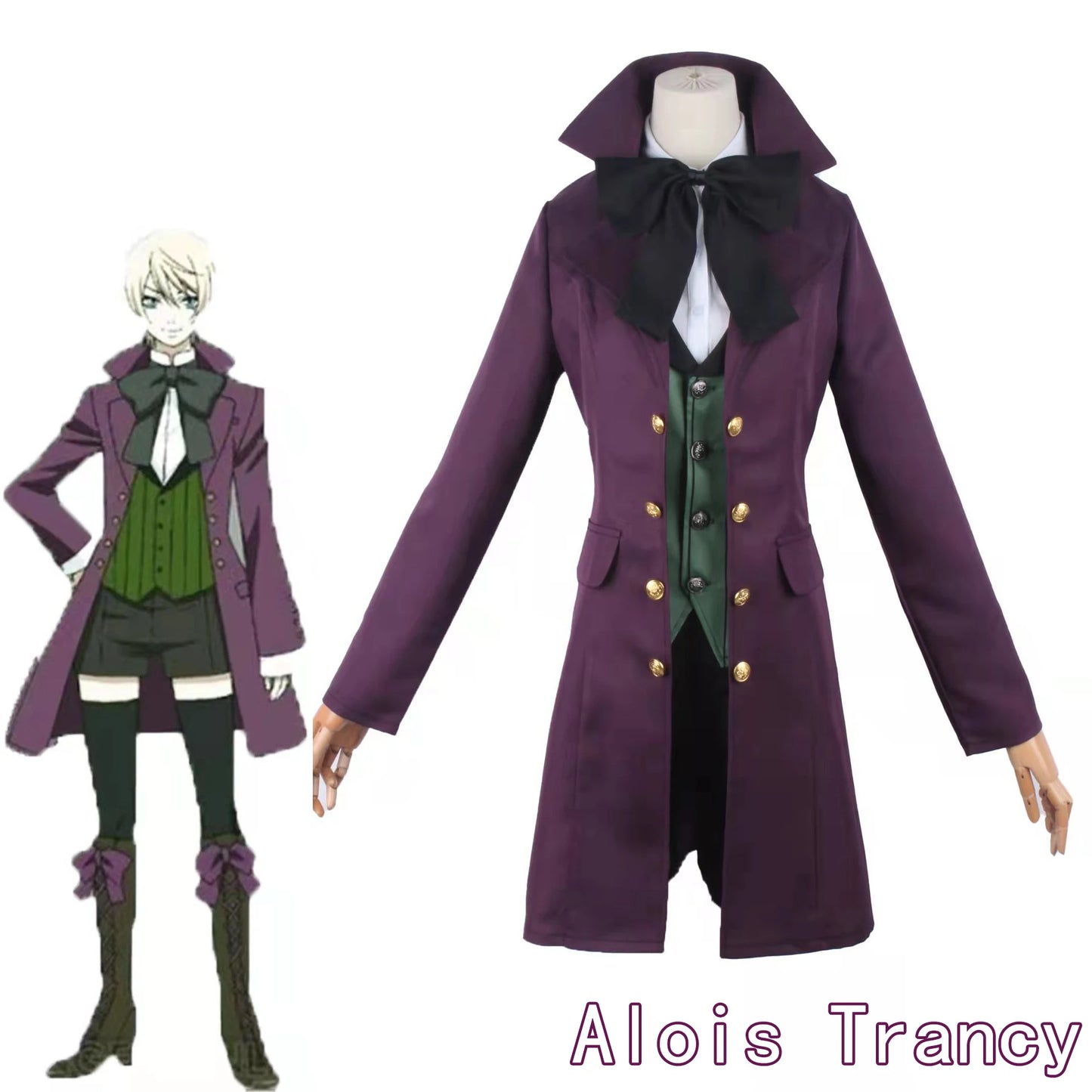 Black Butler Alois Trancy Cosplay Kostüm Japanische Anime Karneval Party Teufel Uniform