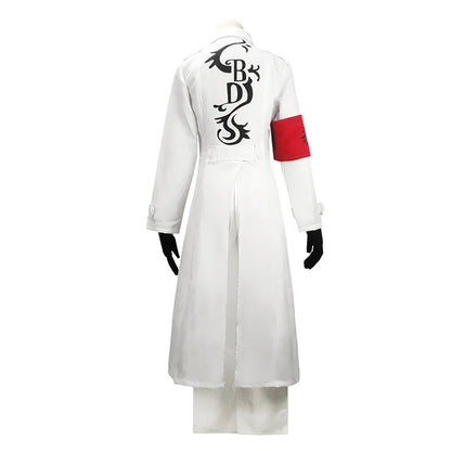 Anime Tokyo Revengers Cosplay Costume Seishu Inui Kokounoi Hajime Ensemble Uniforme Blanc Uniforme Dragons Noirs Fête d'Halloween