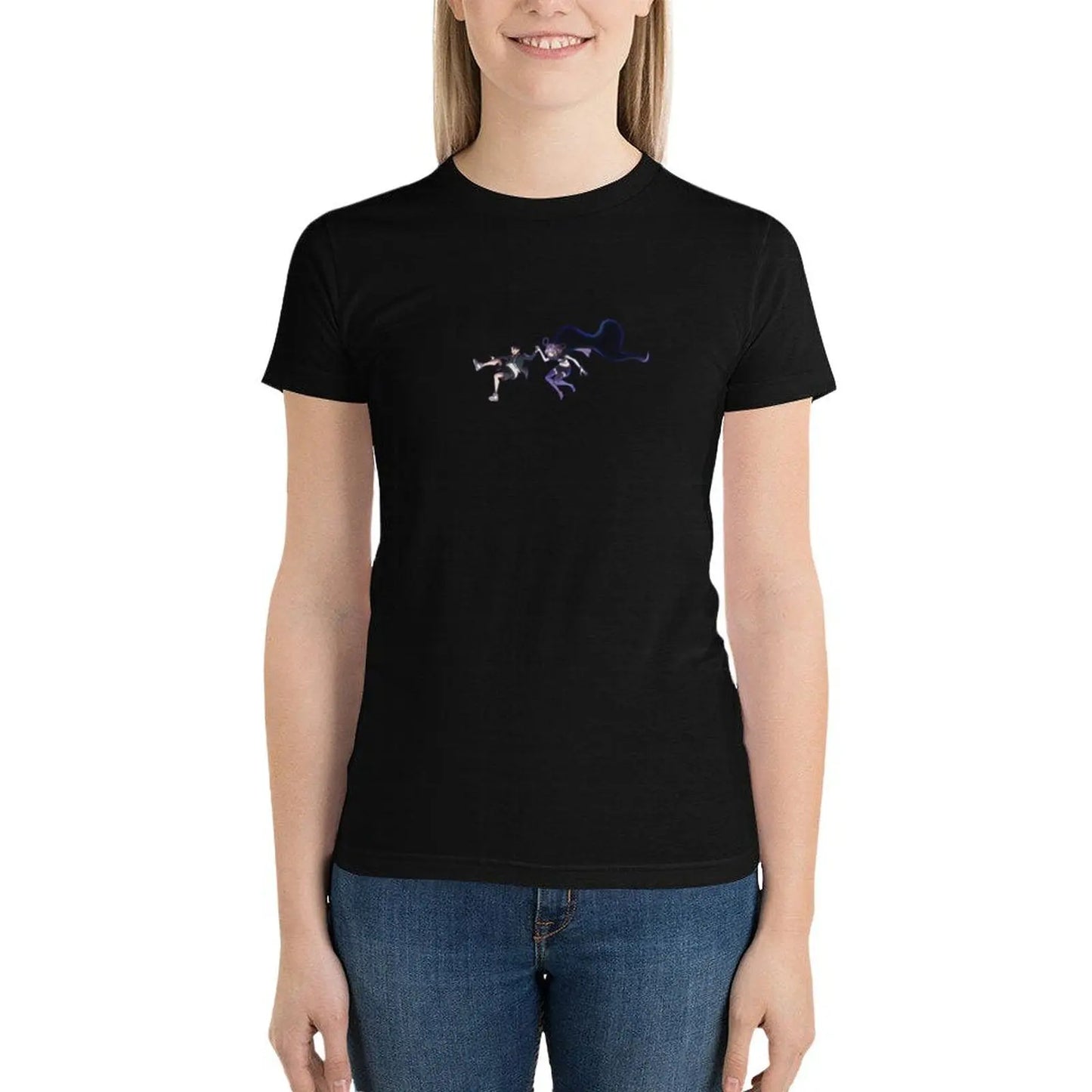 Call of the Night Scene T-Shirt Übergrößen Tops Schwergewichte Funnys Damen Sommerblusen 2024