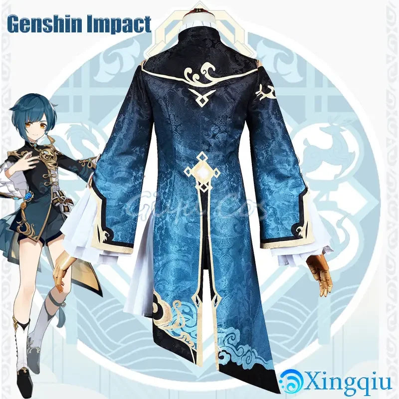 Costume de Cosplay Xingqiu Genshin Impact Uniforme de Carnaval Adulte Anime Costumes de Fête d'Halloween Jeu de Femmes