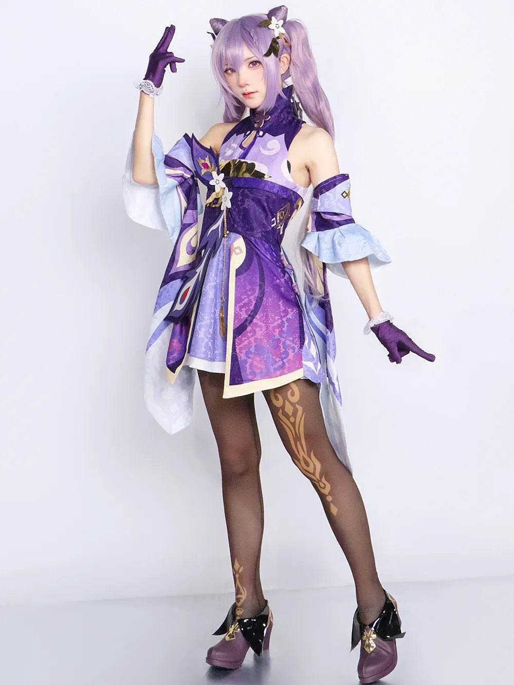 Keqing Cosplay Genshin Impact Costume Adult Carnival Uniform  Anime Halloween Party Costumes Masquerade Women Game