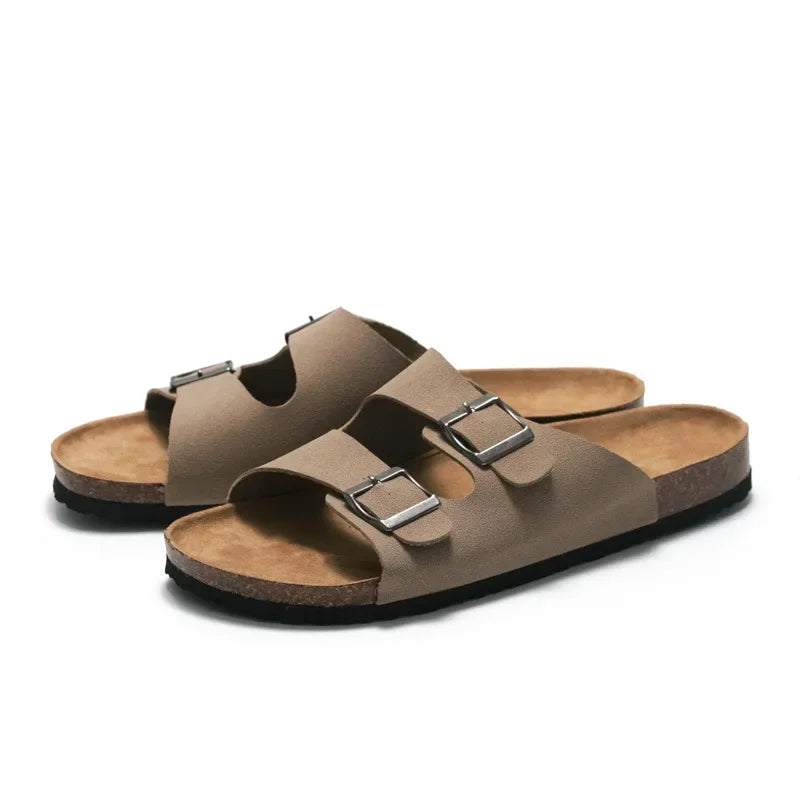 CEVABULE Herren Kork Sandalen Strand Flip Flop Herrenschuhe KWN