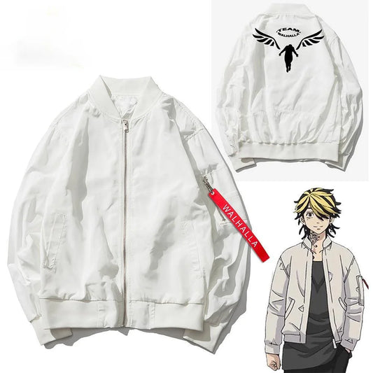 Kazutora Hanemiya Cosplay Tokyo Revengers Costumes Manteau Blanc Uniforme Valhalla Manteau De Baseball Mikey Draken Halloween