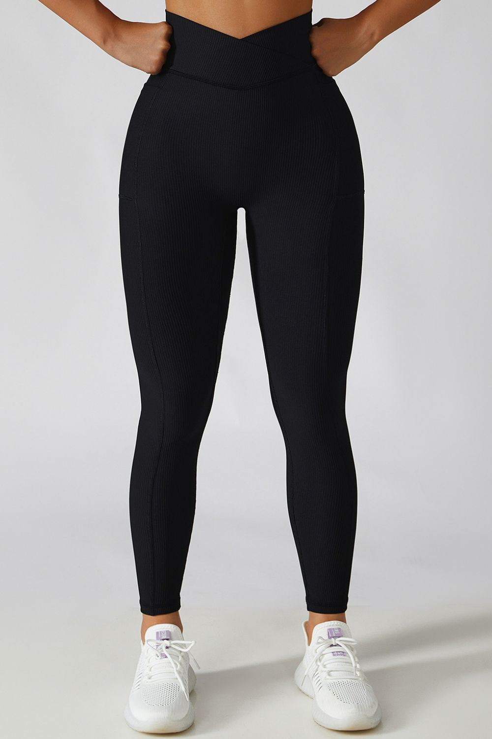 Legging actif taille croisée Basic Bae