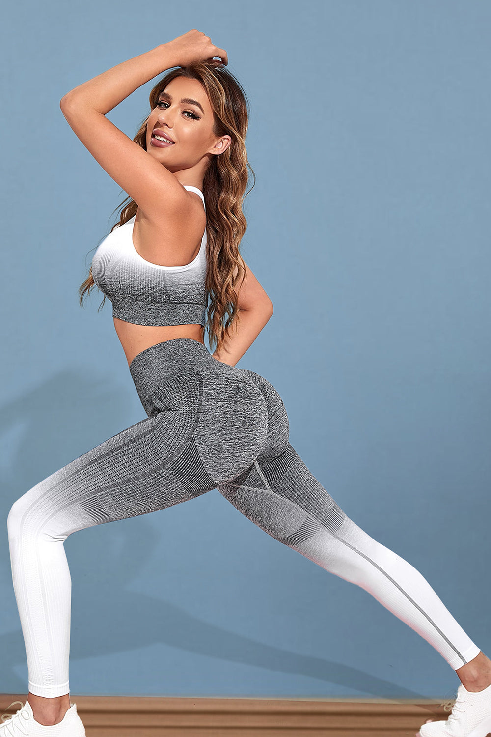 Set aus Sport-Tanktop und Leggings mit Farbverlauf