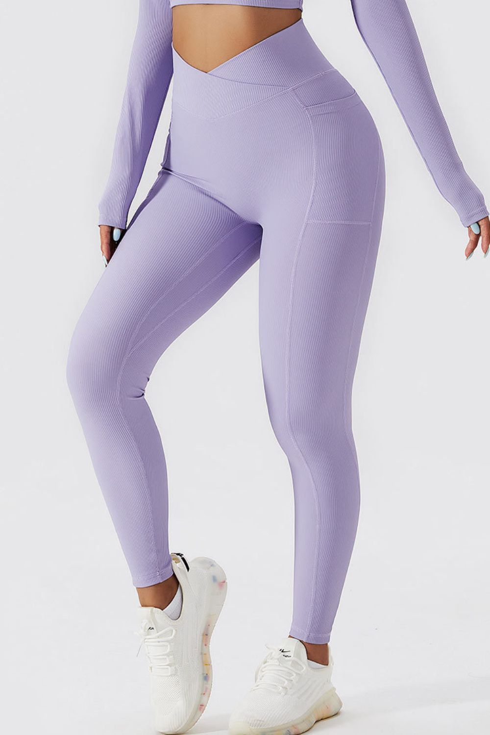 Legging actif taille croisée Basic Bae